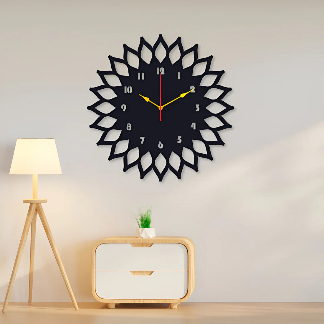 Sun Round Clock Wall Clock Stylish Design Home Decoration Wall