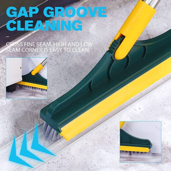 2 In 1 Floor Cleaning Brush Bathroom Tile Windows Floor Cleaning Brush With 120° Rotatable Head – Multipurpose Bathroom Floor Cleaning Brush – Floor Brush Scrubber