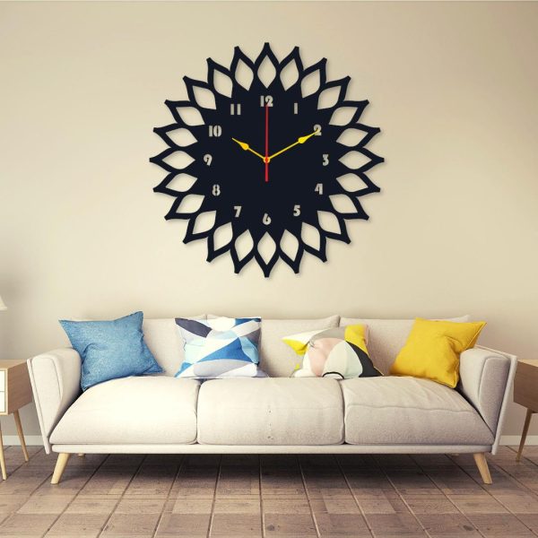 Sun Round Clock Wall Clock Stylish Design Home Decoration Wall