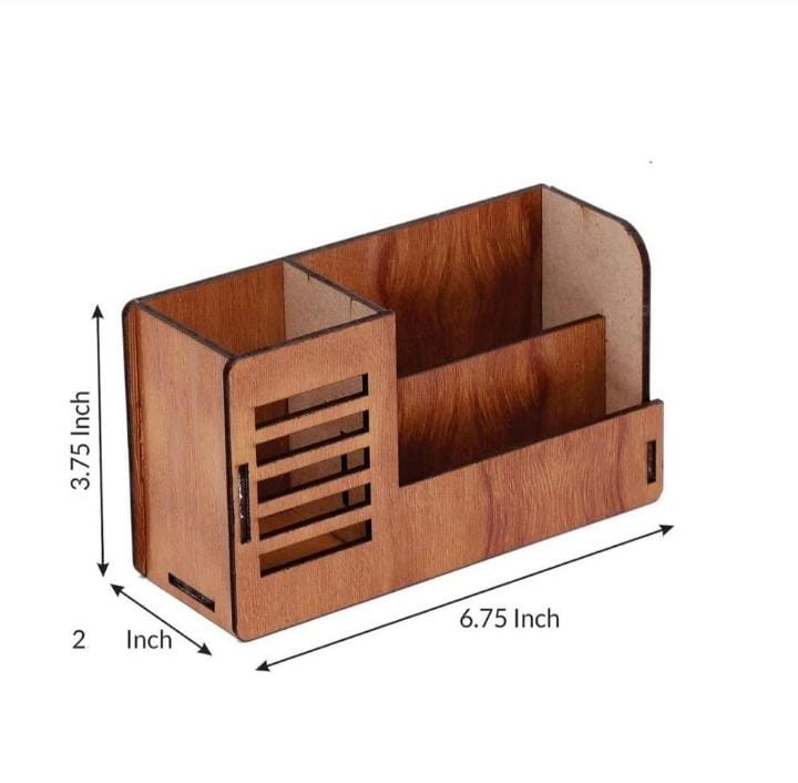 Wooden Desk Organizer, Brown